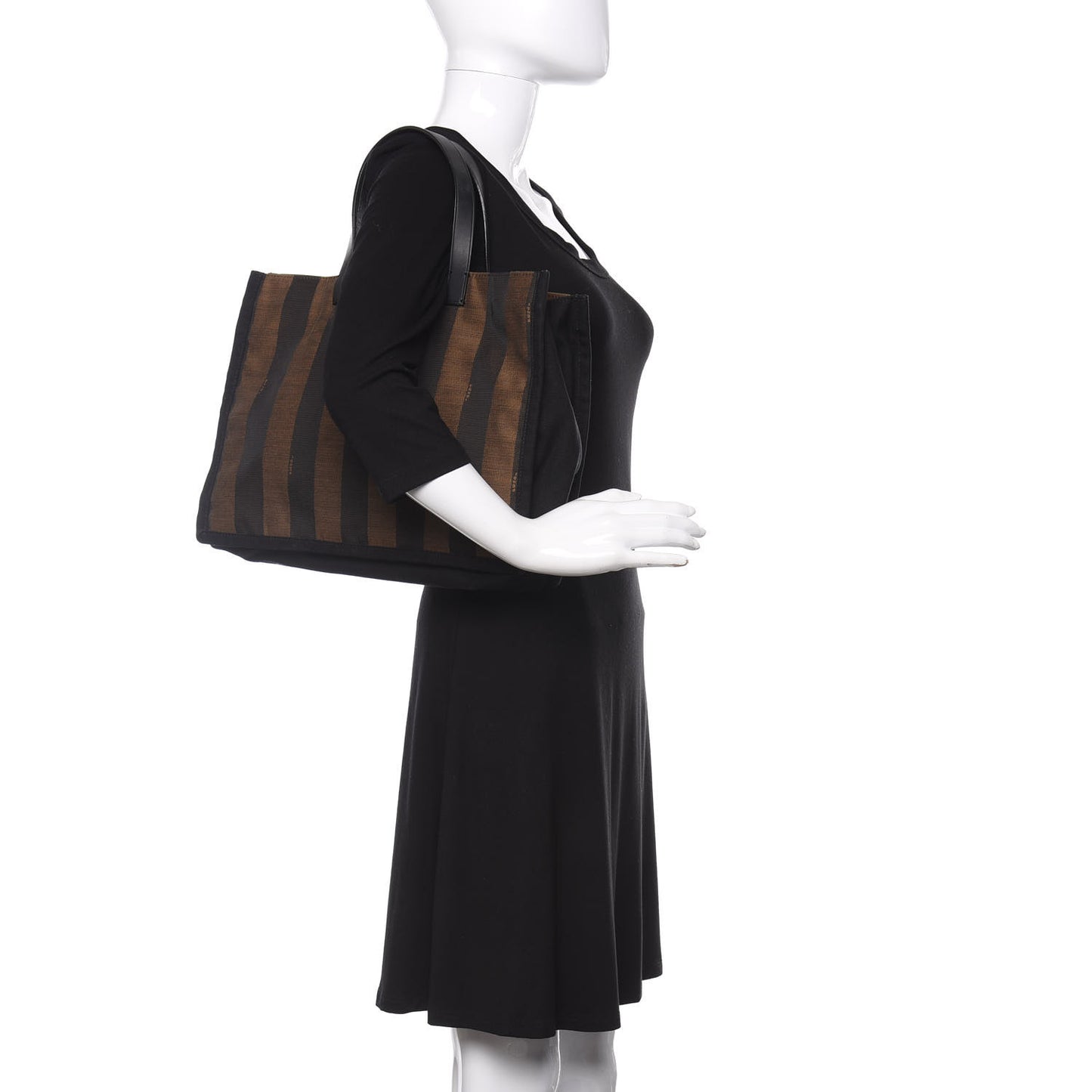 Pequin Small Shopping Tote Black Tobacco