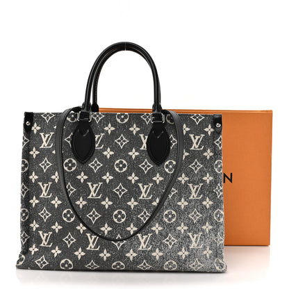Louis Vuitton Monogram Jacquard Denim Onthego MM Black 10 of 10