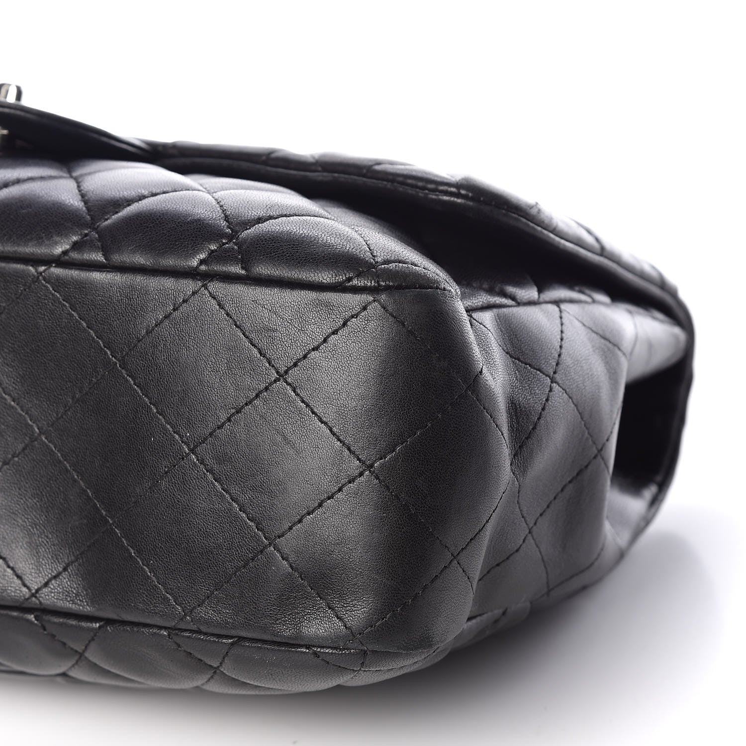 Chanel Lambskin Quilted Jumbo Single Flap Black 7 of 10