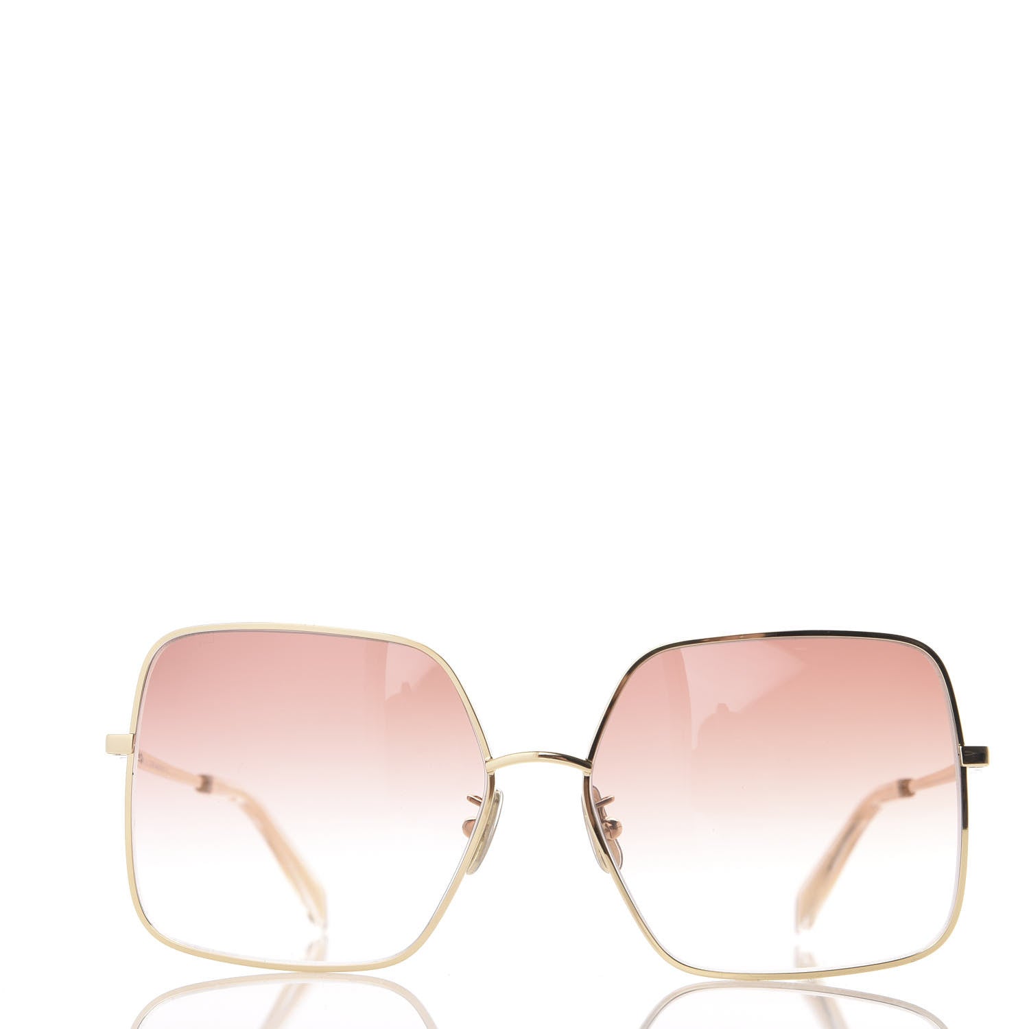 Celine Oversized Square Metal Sunglasses CL40078U Gold 3 of 7