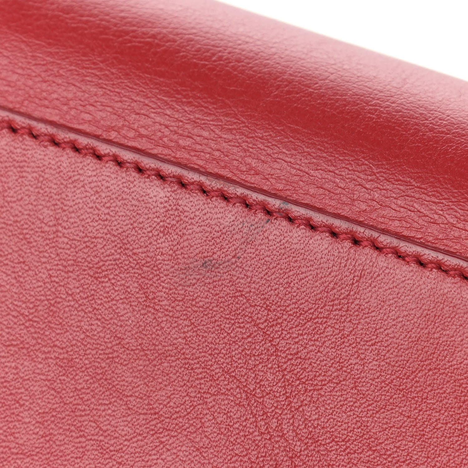 Saint Laurent Calfskin Small Monogram Cabas Lipstick Red 21 of 25