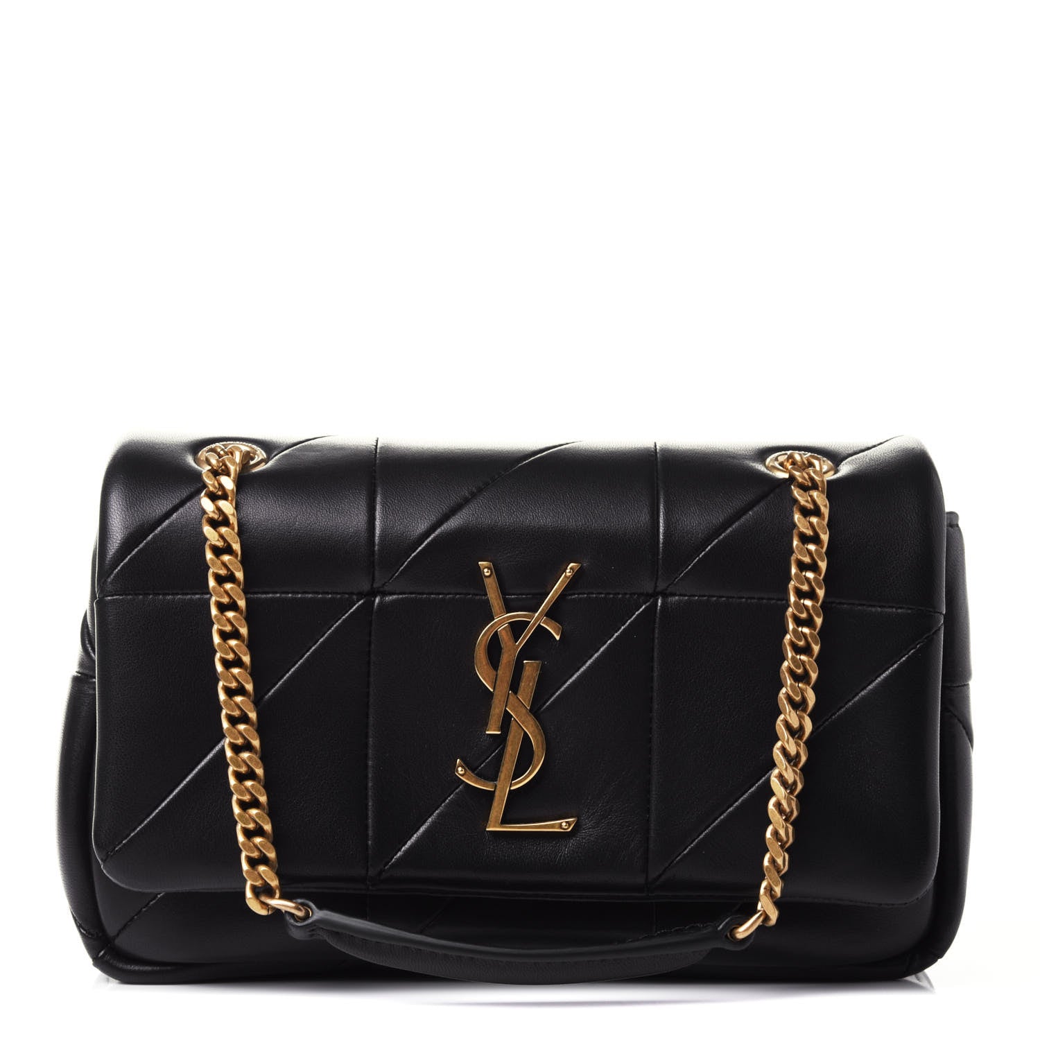 Saint Laurent Lambskin Patchwork Monogram Small Jamie Black 1 of 4