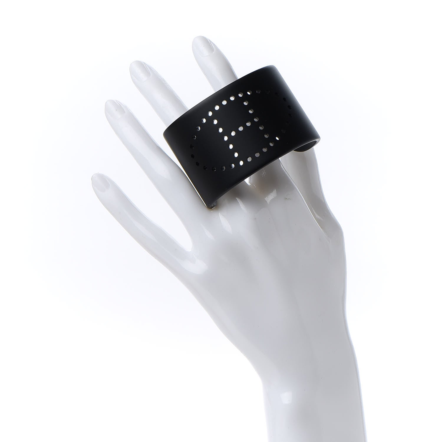 Hermes Aluminium Evelyne Sunset Cuff Bracelet T2 Black 2 of 5