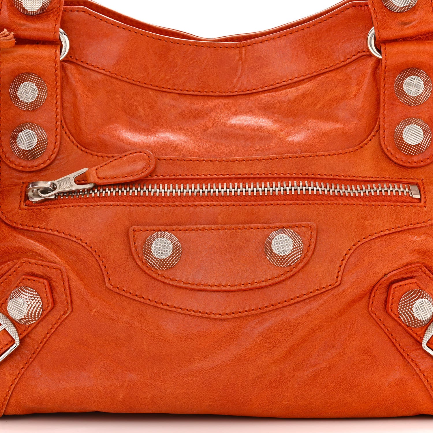 Balenciaga Agneau Giant 21 Silver Hardware City Mandarine 9 of 13