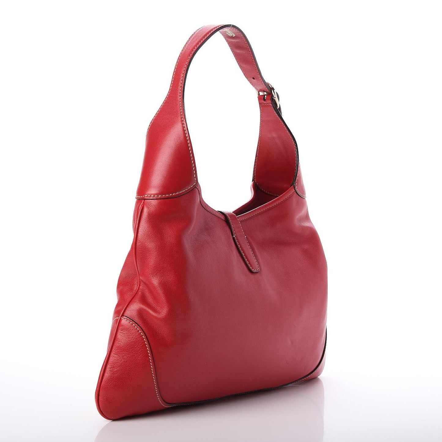 Calfskin Web Medium Jackie O Bouvier Hobo Red