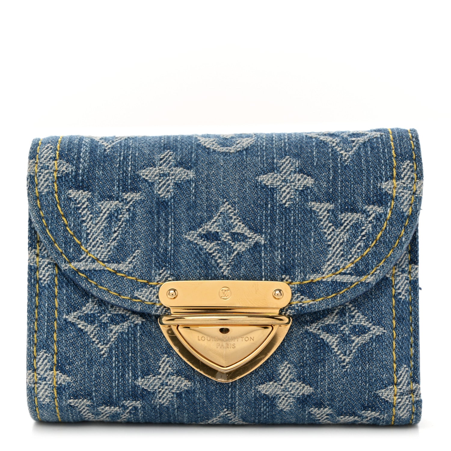 Louis Vuitton Denim Amelia Compact Wallet Blue 1 of 7