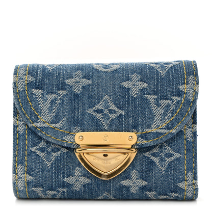 Louis Vuitton Denim Amelia Compact Wallet Blue 1 of 7