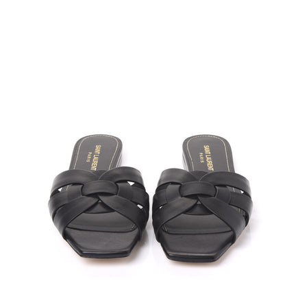 Saint Laurent Calfskin Nu Pied 05 Slide Sandals 37 Black 2 of 9