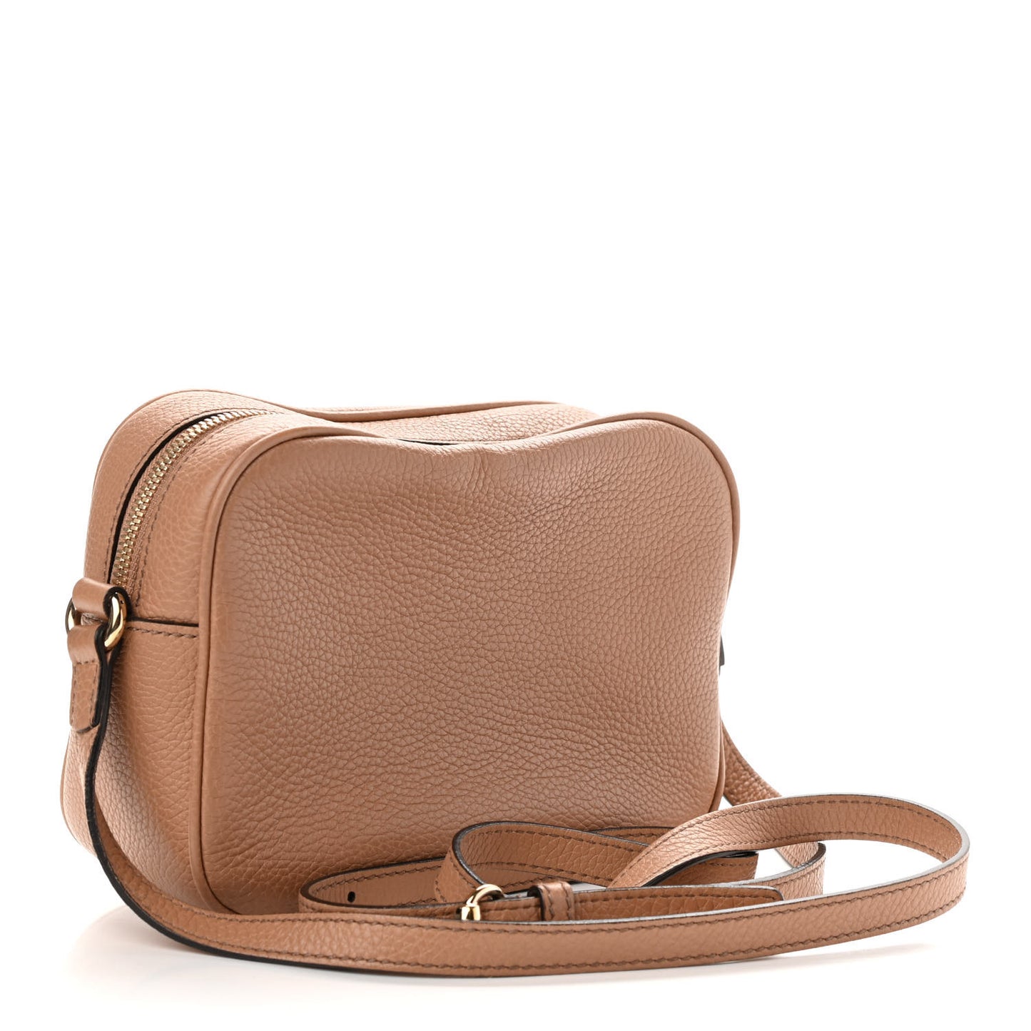 Pebbled Calfskin Small Soho Disco Bag Camelia
