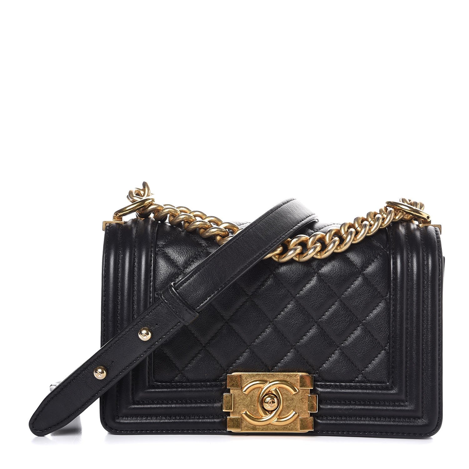 Chanel Calfskin Quilted Small Boy Flap Black 1 of 9