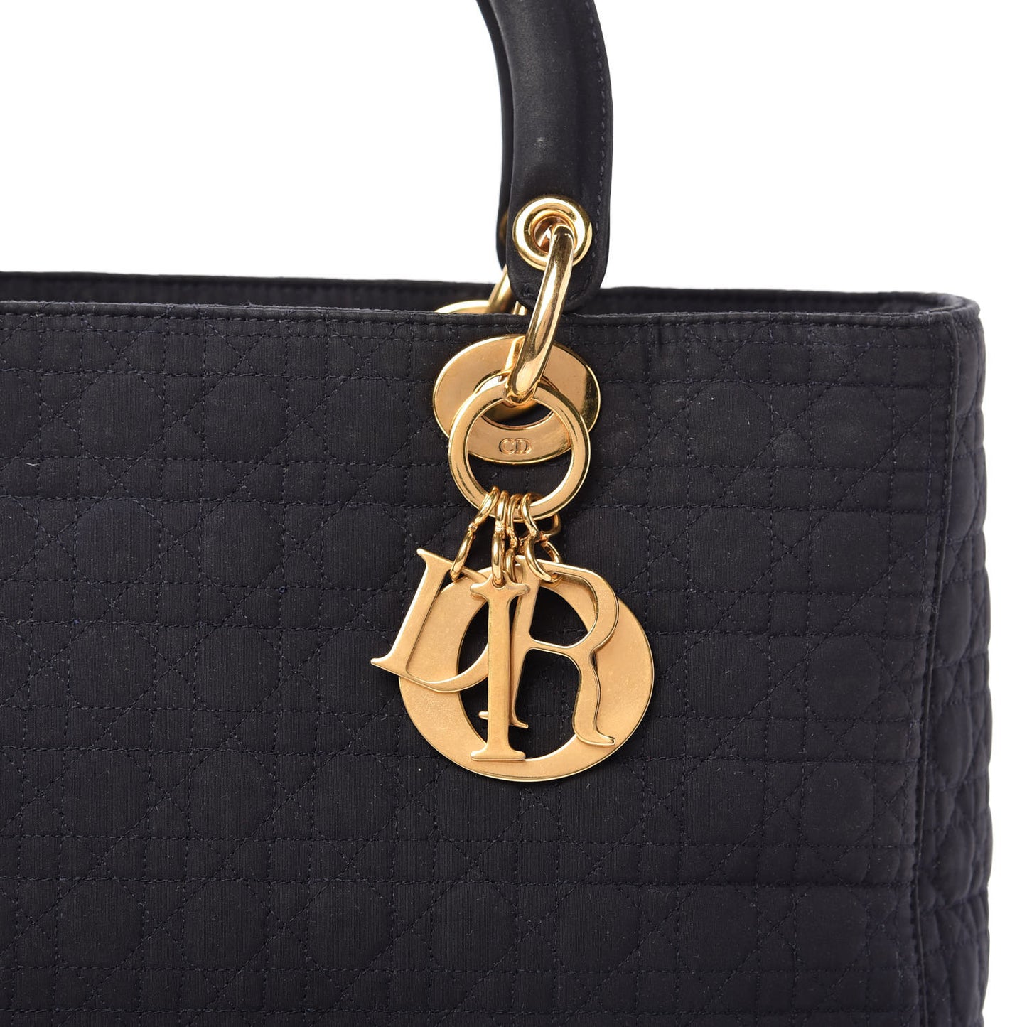 Nylon Cannage Large Lady Dior Black