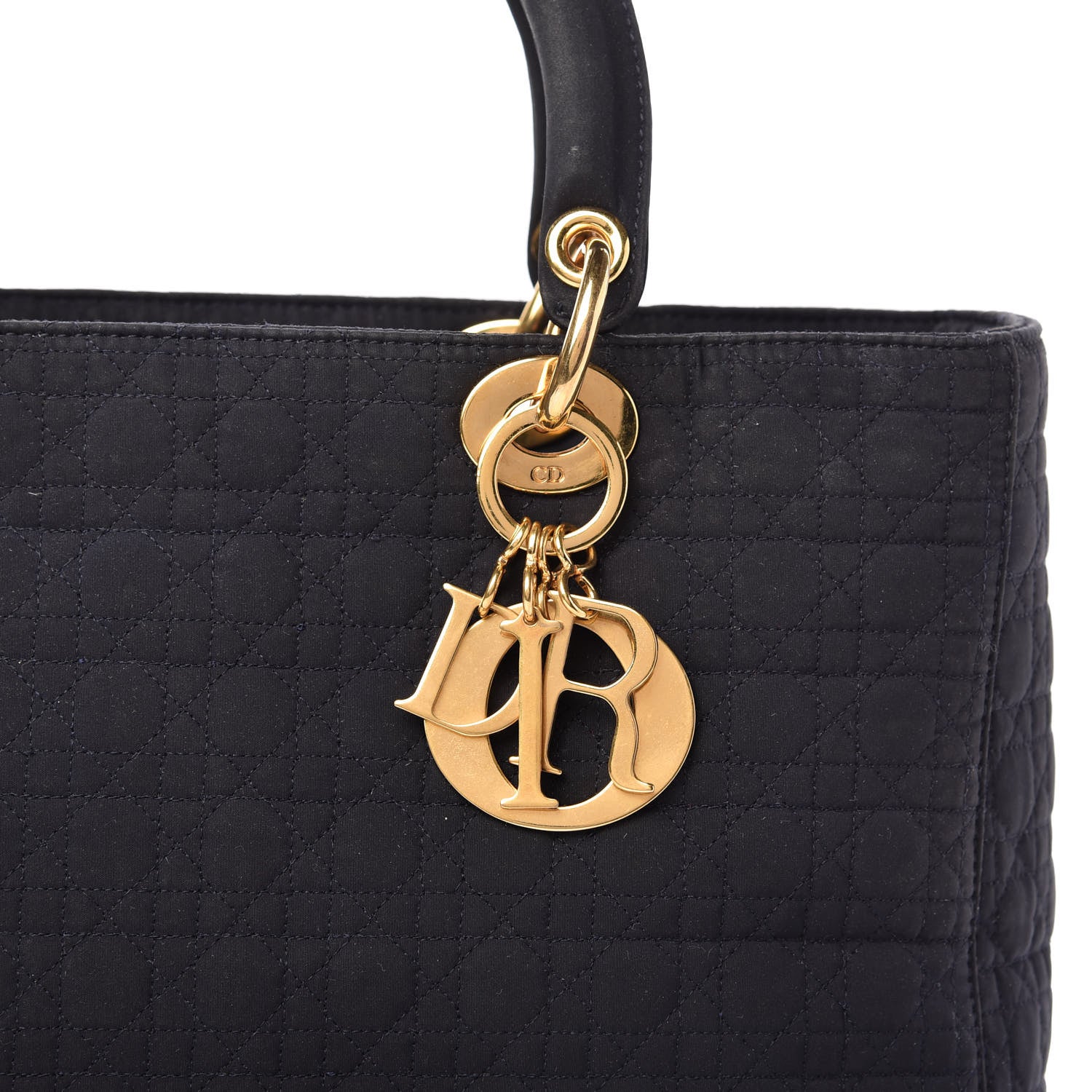 Christian Dior Nylon Cannage Large Lady Dior Black 10 of 11