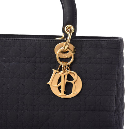 Christian Dior Nylon Cannage Large Lady Dior Black 10 of 11