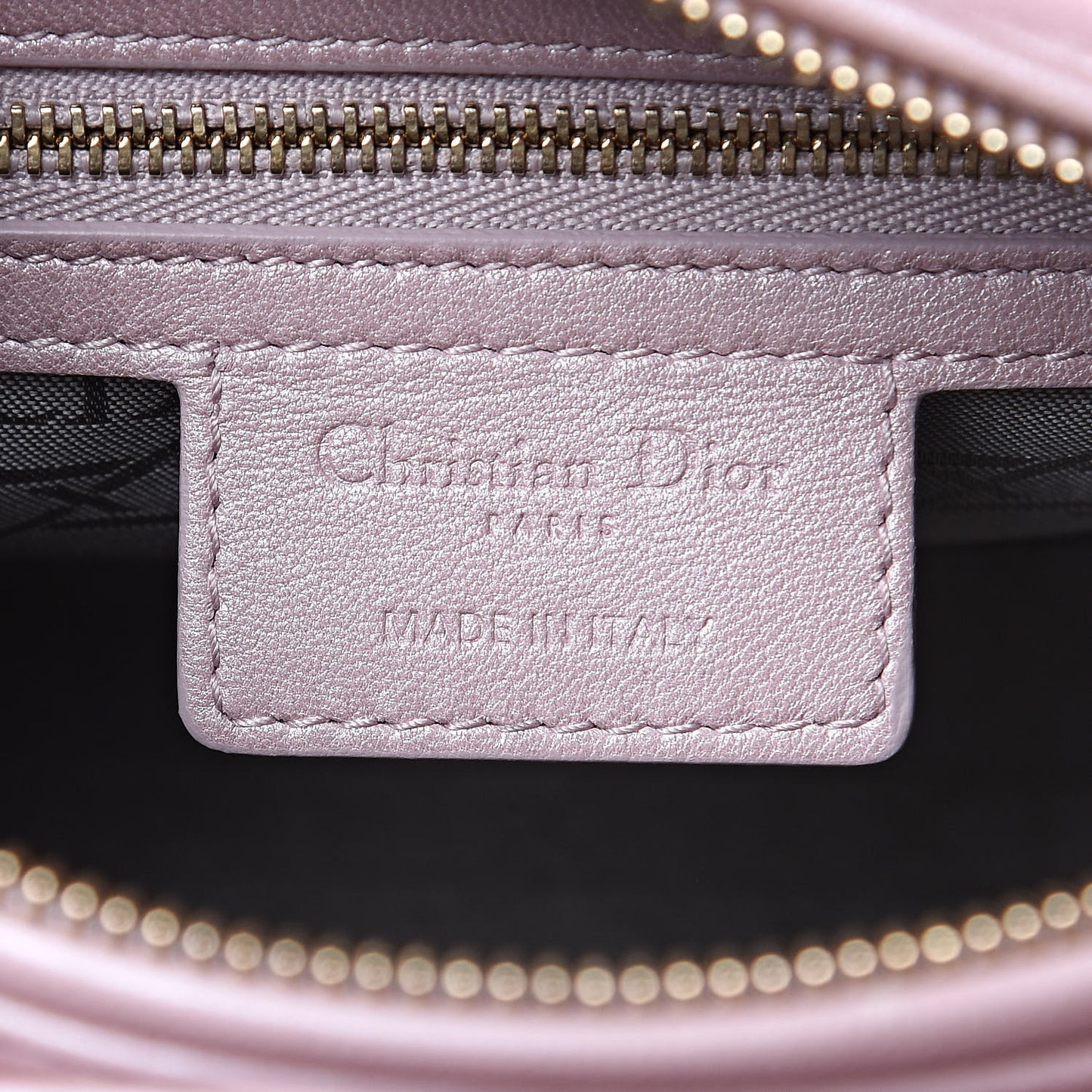 Pearly Lambskin Cannage Medium Lady Dior Lotus