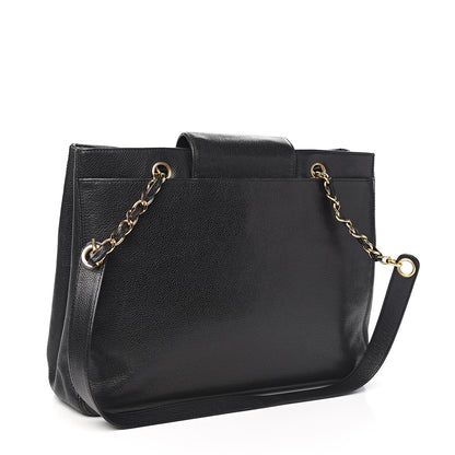 Chanel Caviar CC Shoulder Bag Black 2 of 10