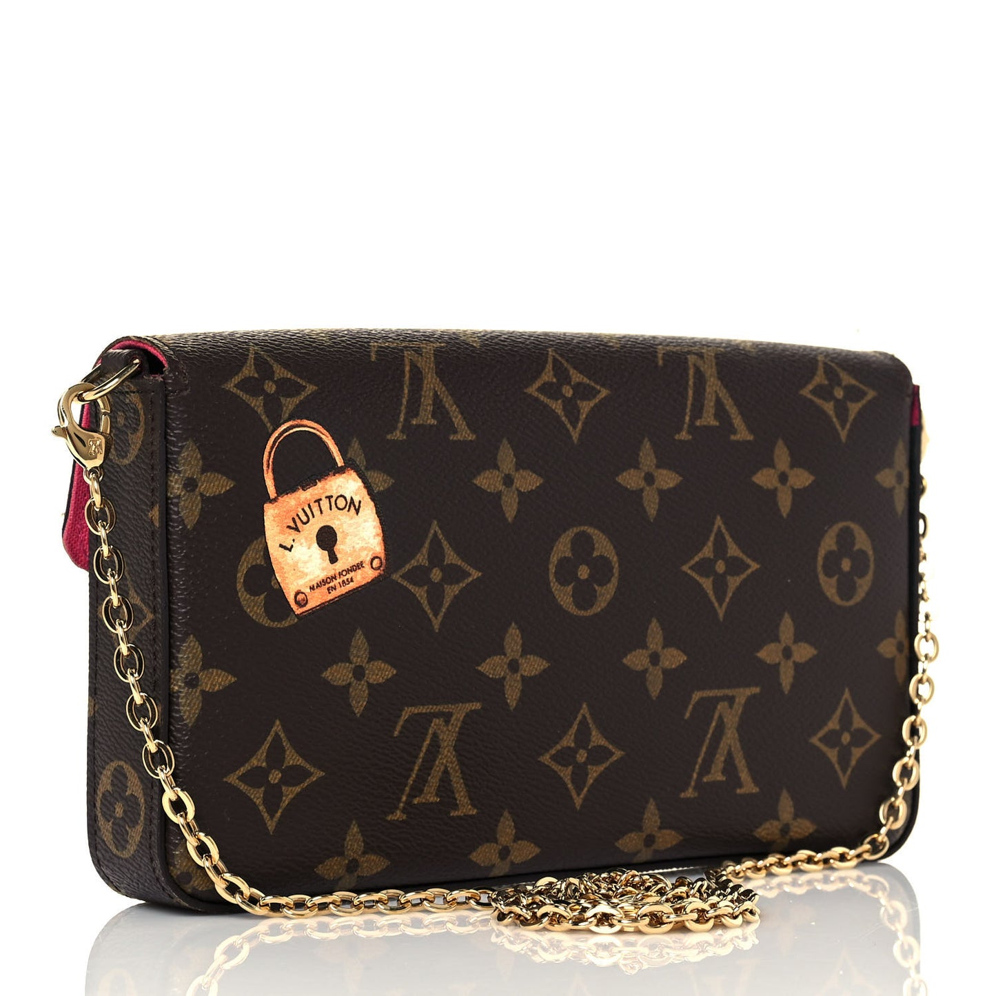 Monogram My LV World Tour Pochette Felicie Chain Wallet Hot Pink