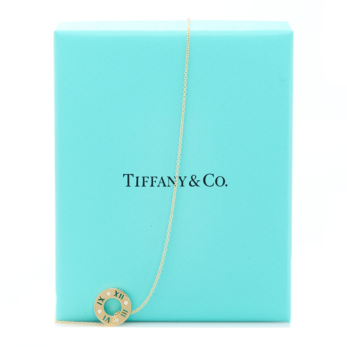 18K Yellow Gold Diamond Atlas Pierced Pendant Necklace