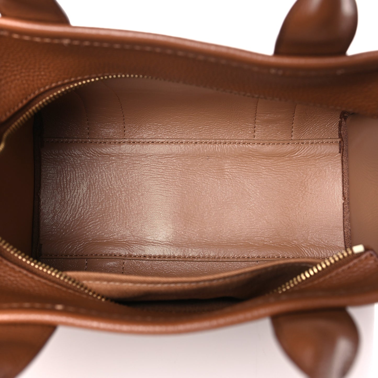 Grained Calfskin Small The Tote Bag Argan Oil