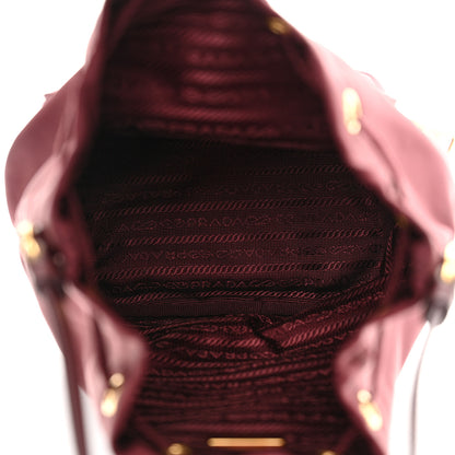 Prada Re-Nylon Saffiano Duet Bucket Crossbody Bag Bordeaux 5 of 10