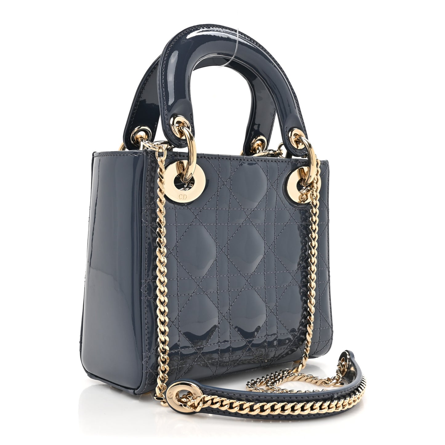 Patent Cannage Mini Lady Dior Pastel Night