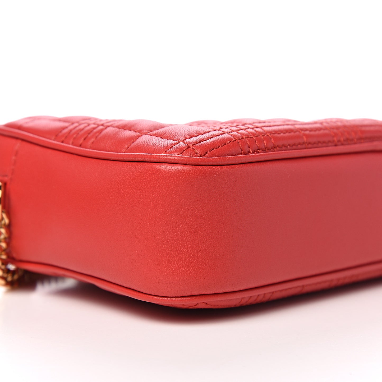 Lambskin Quilted Camera Bag Bright Red