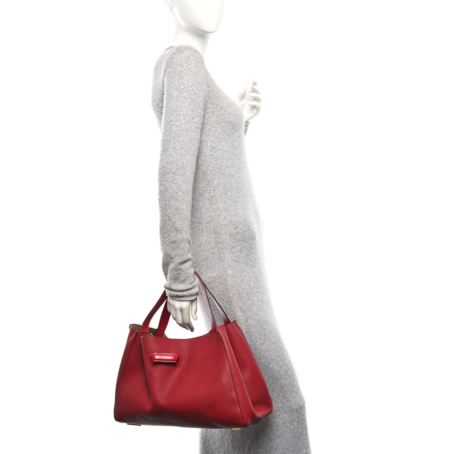 Calfskin Barcelona Tote Scarlet Red