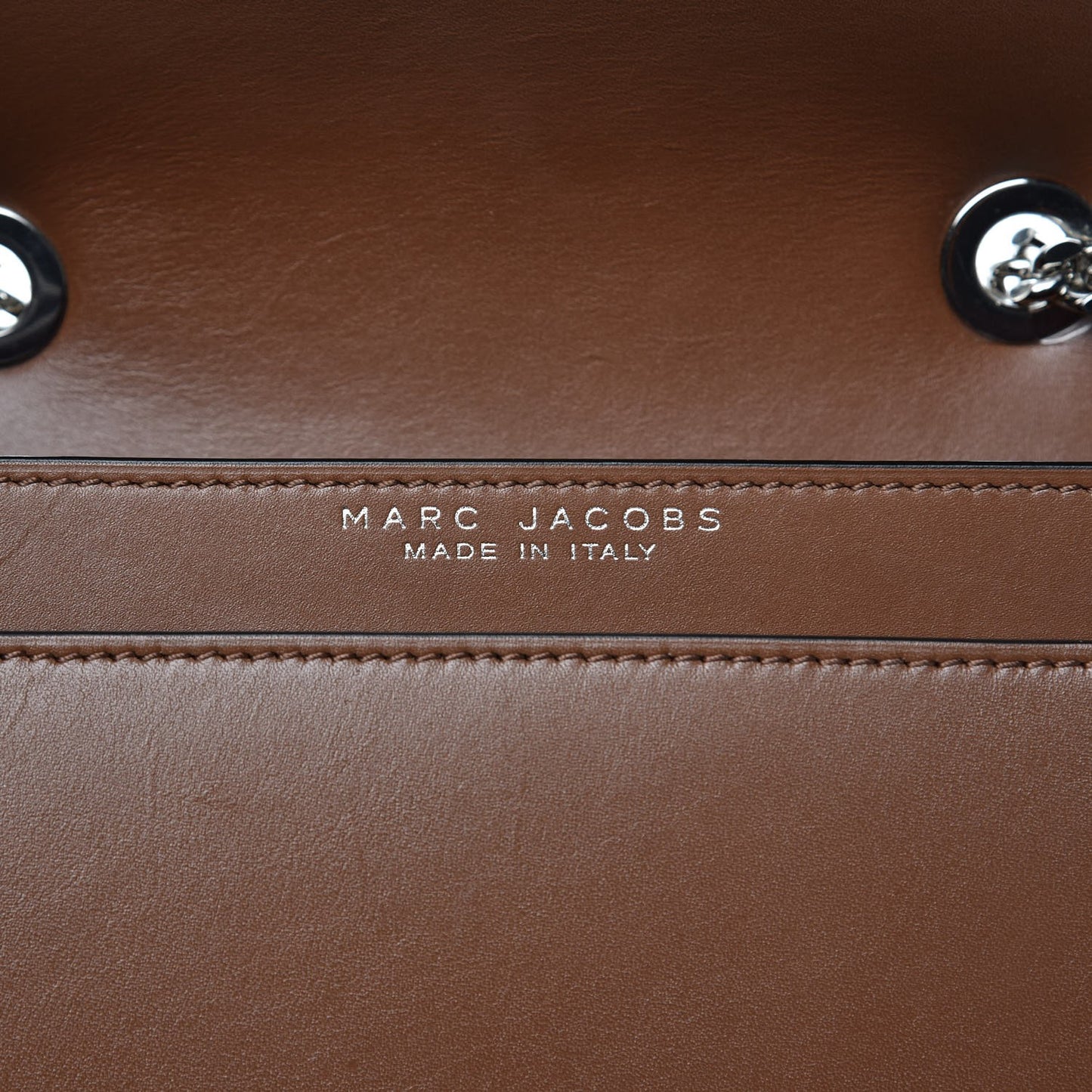 Calfskin Flap Shoulder Bag Brown