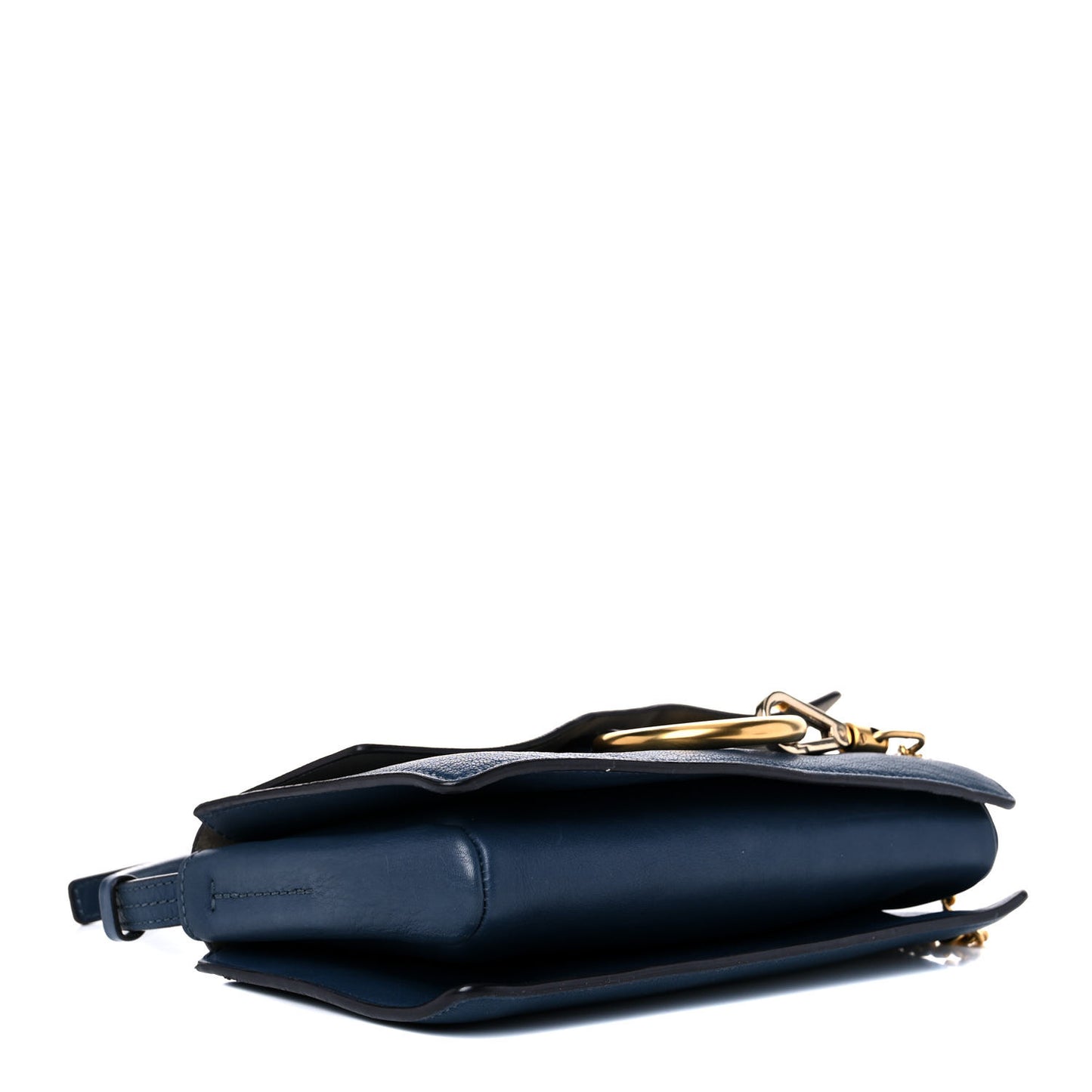 Goatskin Small Faye Shoulder Bag Denim Blue