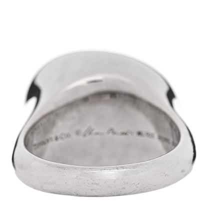 Tiffany Sterling SIlver Crystal Elsa Peretti Cabochon Ring 52 6 4 of 6