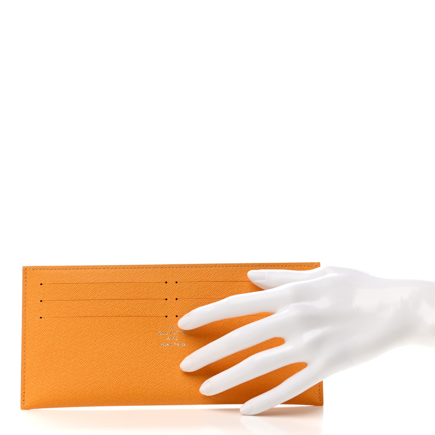 Louis Vuitton Calfskin Felicie Card Holder Insert Saffron Yellow 2 of 6