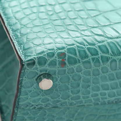 Hermes Matte Alligator Verrou 21 Bleu Paon 11 of 13