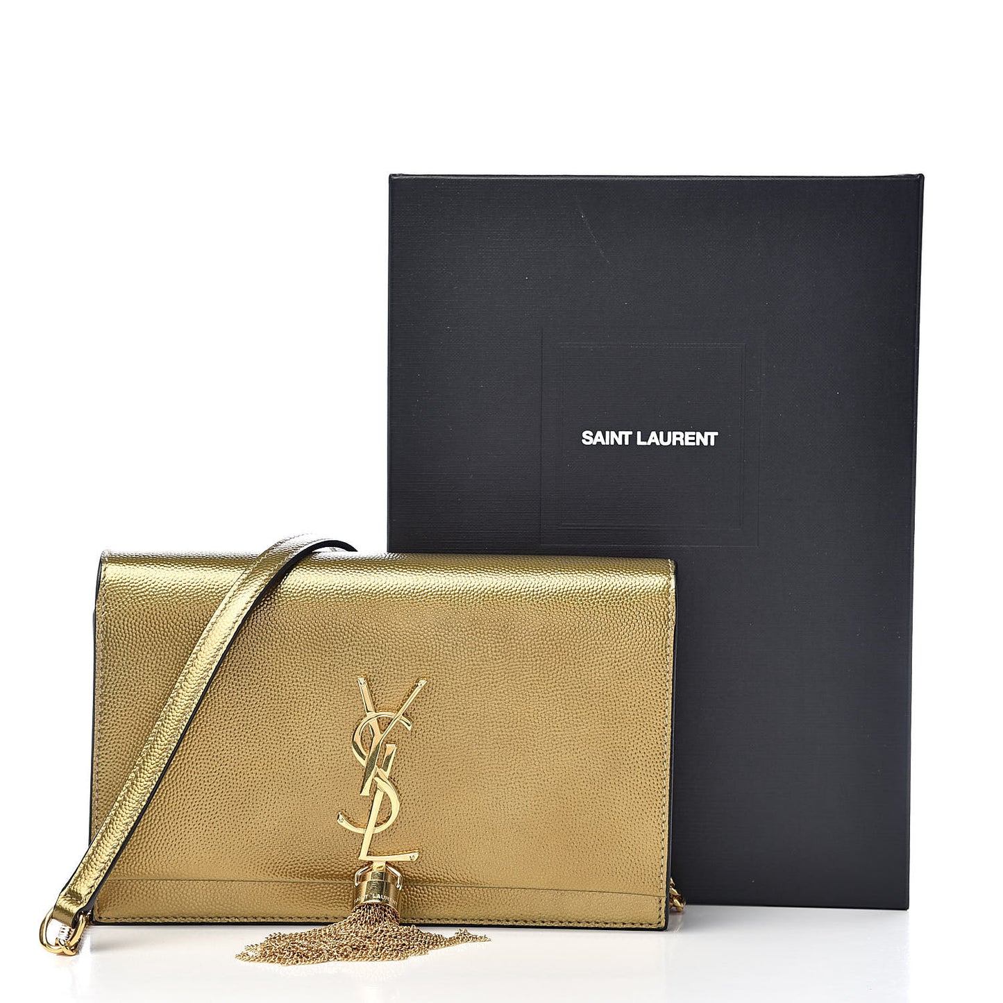 Grain De Poudre Kate Monogram Tassel Chain Wallet Brome