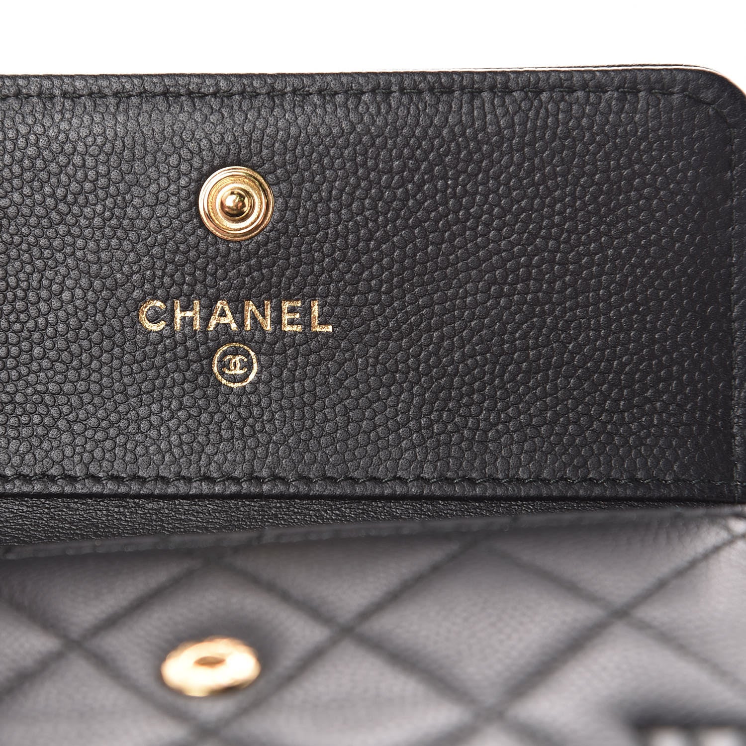 Chanel Caviar Quilted Compact Boy Wallet Black 6 of 9