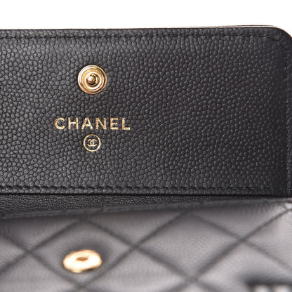 Chanel Caviar Quilted Compact Boy Wallet Black 6 of 9
