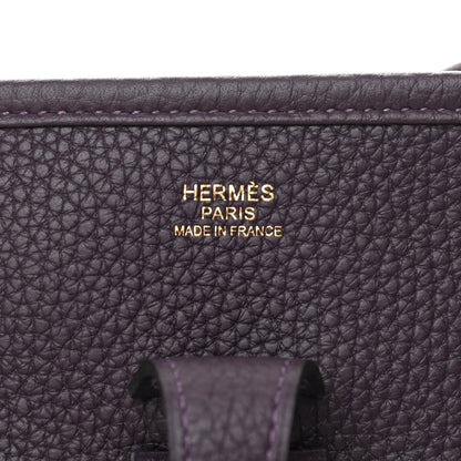 Hermes Taurillon Clemence Evelyne III PM Raisin 6 of 10