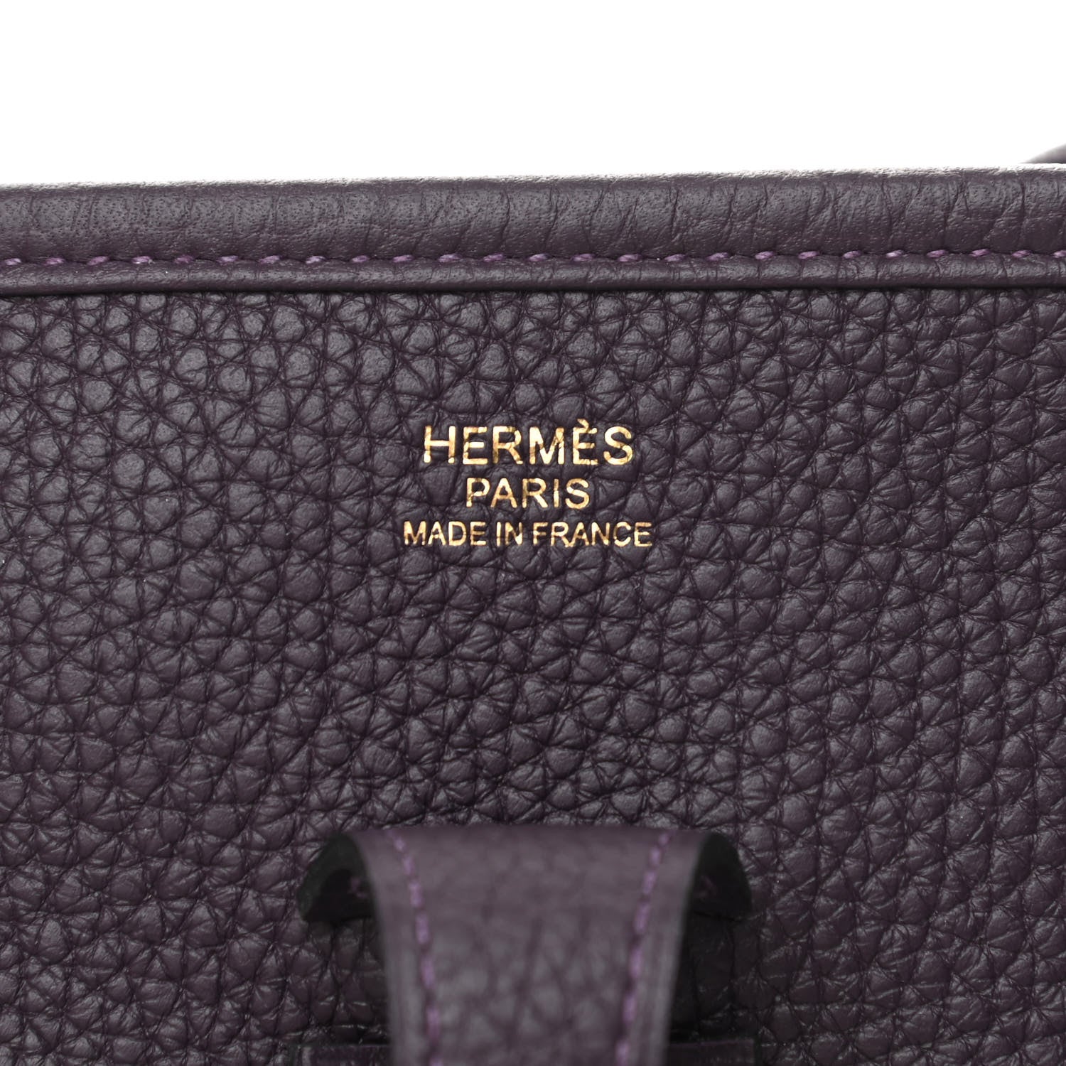 Hermes Taurillon Clemence Evelyne III PM Raisin 6 of 10