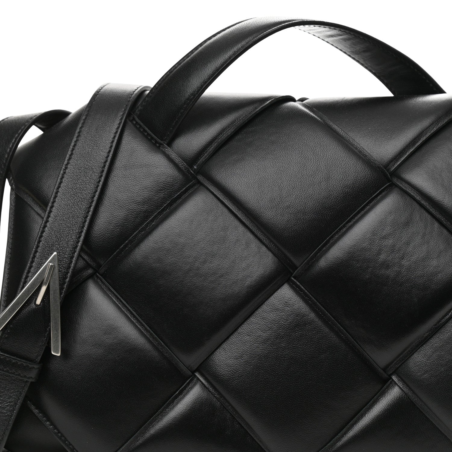 Bottega Veneta Nappa Intreccio Padded Top Handle Shoulder Bag Black 6 of 8