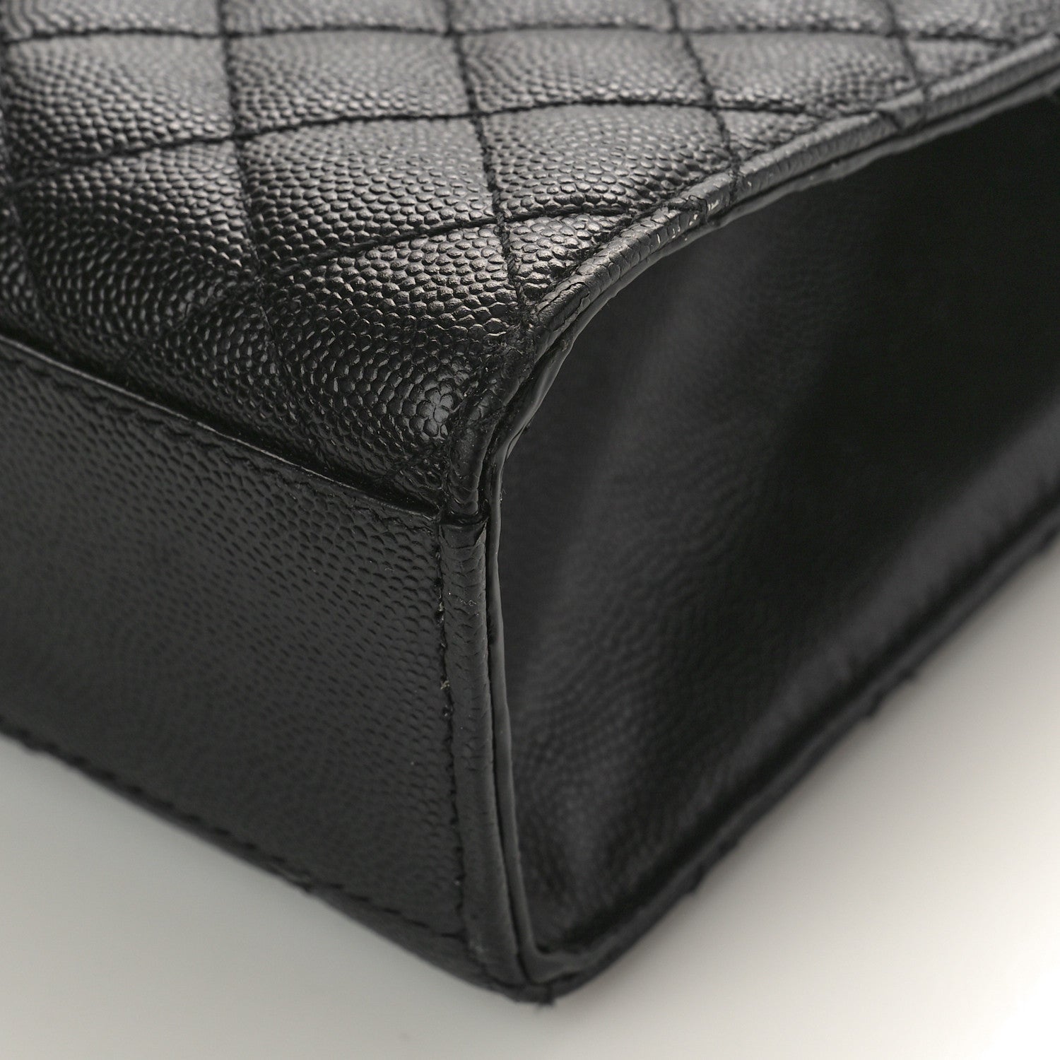 Saint Laurent Grain De Poudre Textured Mixed Matelasse Large Triquilt Monogram Satchel Black 8 of 9