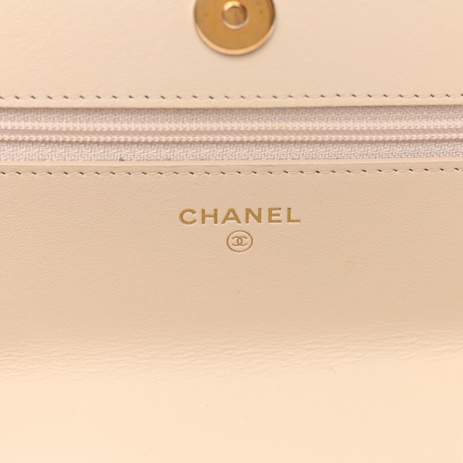 Chanel Lambskin Quilted Chanel 19 Wallet On Chain WOC Light Beige 6 of 15