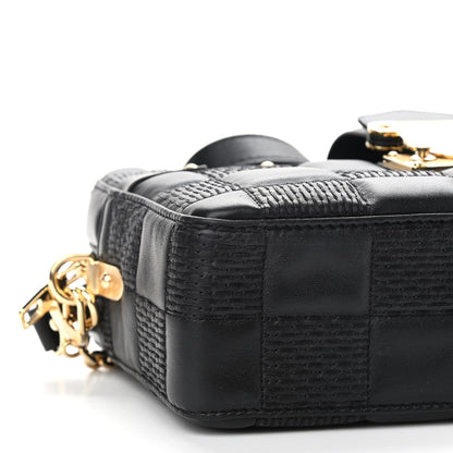 Louis Vuitton Lambskin Damier Quilt Troca MM Black 7 of 8