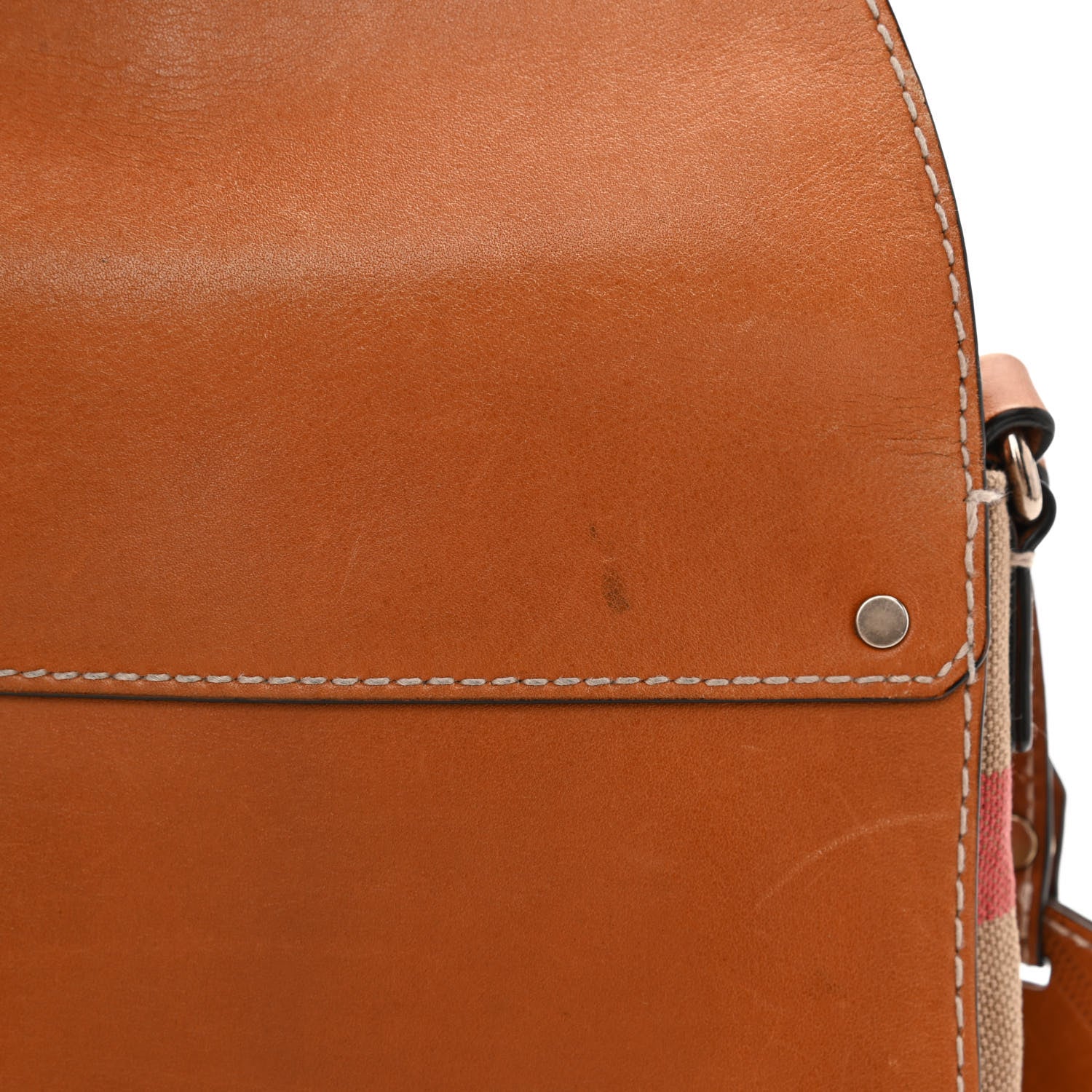 Burberry Canvas House Check Small Henham Crossbody Tan 10 of 13