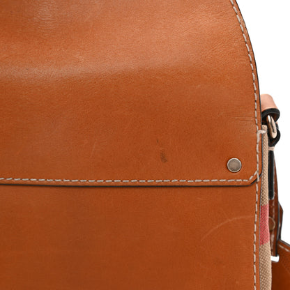 Burberry Canvas House Check Small Henham Crossbody Tan 10 of 13