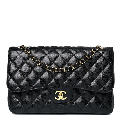 Chanel Caviar Quilted Jumbo Double Flap Black 1 of 16