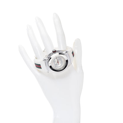 Gucci Stainless Steel Rubber 36mm Sync Web Quartz Watch 2 of 10