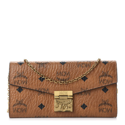 MCM Visetos Large Patricia Wallet On Chain Cognac 1 of 14