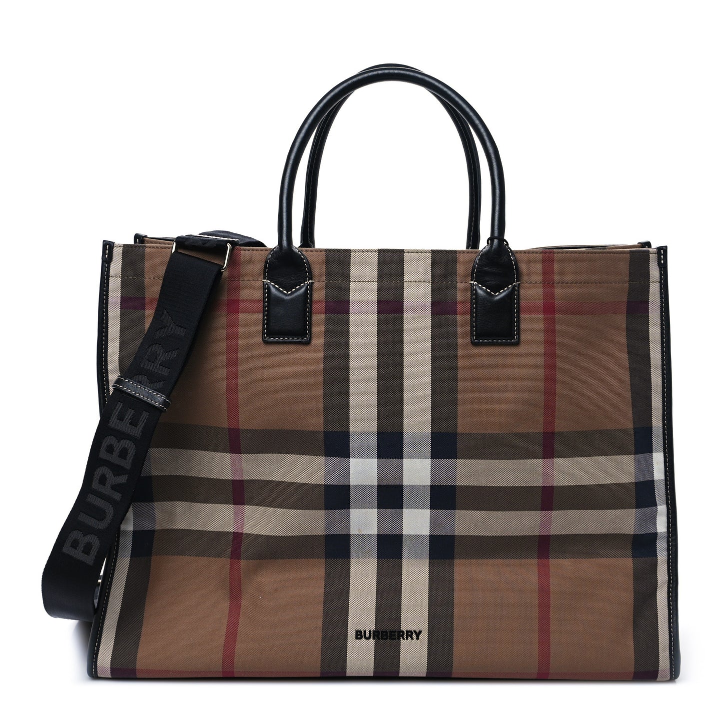 House Check Denny Check Tote Brown