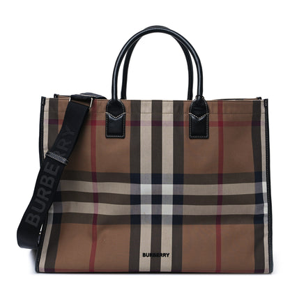 Burberry House Check Denny Check Tote Brown 1 of 9