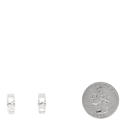 Tiffany Sterling Silver Small Atlas Open Hoop Earrings 2 of 4