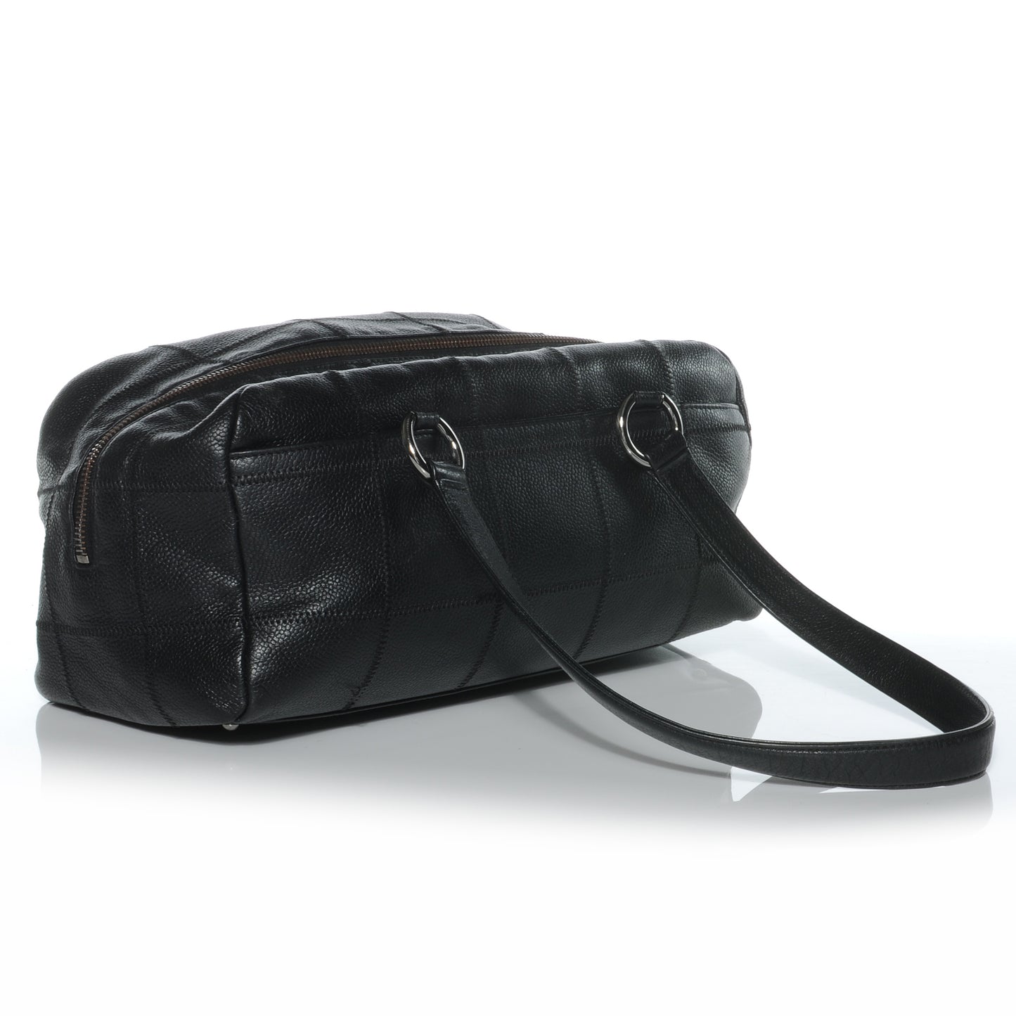 Caviar Square Stitched Tote Black