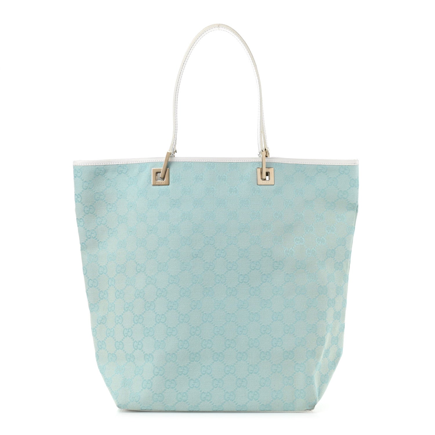 Gucci Monogram Large Bucket Tote Blue 1 of 13
